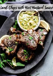 Broiled Lamb Chops With Mint Mustard Sauce Come Together In 30 Minutes And Are Perfect For A Weeknight Dinner But Fancy E Lamb Dinner Lamb Recipes Lamb Steaks