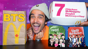 The meal is made of 10 chicken mcnuggets, medium fries, a medium coke and two dipping sauces new to the u.s.: Mcdonalds Bts Meal Taste Test Celebrity Fast Food Meals Youtube