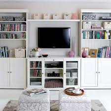 A Media Set Up With A Softer Side Small Living Room Storage Smart Living Room Living Room Storage