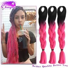 Black And White Ombre Braiding Hair 10pcs Lot Ombre Kanekalon Braiding Hair 1b Pink Kanekalon Jumbo Braid Two Tone Xpression Braiding Hair Syn Braided Hairstyles Hair Styles Box Braids Hairstyles