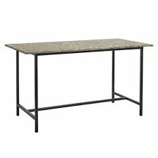 Table Plateau Granit Et Pietement Metal Noir L 180 Nordal Table Ronde Rallonge Decoration Maison Table Pliable