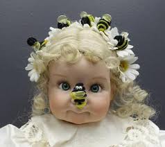 Linda Rick The Doll Maker 21" Porcelain Samantha 95/2500 Blonde hair/Green  Eyes