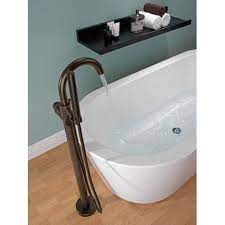 Acrylic flatbottom bathtub in white this vanity art 55 in. Free Standing Tub Faucet Buying Guide With How To Install Video Faucetlist Com