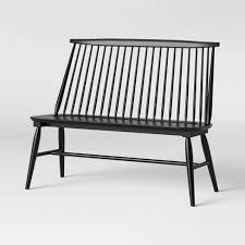 Black Bench With Back Harwich High Back Windsor Bench Black Threshold Windsor Bench Bench Modern Bench Outdoor