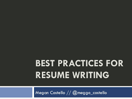 best practices for resume writing