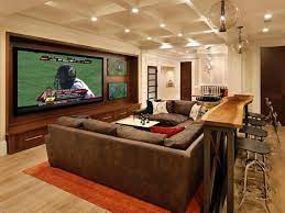Bland Basement Turned Party Central Family Hub Bars For Home Home House