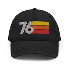 76 1976 Birthday Gift For Him Her Retro Hat Distressed Etsy In 2021 Retro Hats Dad Caps Hats Vintage