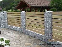 Gabionen Mit Holz Zaunteam Schneebergland Gloggnitz 2640 Gloggnitz Zaun Garten Sichtschutzzaun Garten Gabionen