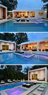 6 Awesome Pools Design Ideas With Island Platforms Luxury Swimming Pools Modern Pools Pool Houses