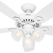 A handheld device allows you to adjust everything without flicking a switch. Builder Plus Ceiling Fan By Hunter White 52