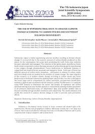 PDF) The Use of Hyperspectral Data to Analyze Climate Change According to  Carbon Stocks and Southeast Sulawesi Biodiversity