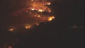 Brush fire burns in Santa Ynez Reservoir in California: LIVE
