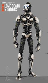 Artstation Love Death Robots Xbot 4k Character Concept Development Marcin Rubinkowski Robots Drawing Robots Concept Robot Art