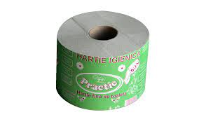 Hartie igienica topi din materie prima reciclata cu banderola exterioara, portionata, 2 straturi, culoare natur, la 150 grame/rola, ambalata la bax de 24 de bucati. Produse Greenwood Srl Productie Ambalare Si Distributie Hartie Igienica
