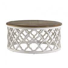 Click here & we'll beat it! Bristol Floral Carved Round Coffee Table White
