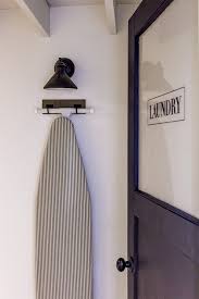 New Laundry Room Farmhouse Curtain Ironing Board Shelf Lighting Laundry Decor Laundry Room Design Shabby Chic Curtains