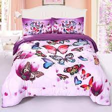 With more than more than 130 years of experience and our 30 night comfort guarantee. Amazon Com Purple Butterfly And Flower Comforter Bedding Sets Twin 3 Pcs Girls Beautiful Butterflies And Flowers Bedspread Coverlet Quilt Comforter Sets Girls Butterfly Comforter Twin Size Twin Butterfly Kitchen Dining