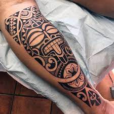 Back Of Leg Guys Hawaiian Tribal Tattoo Design Ideas Leg Tattoo Men Polynesian Leg Tattoo Tattoos For Guys