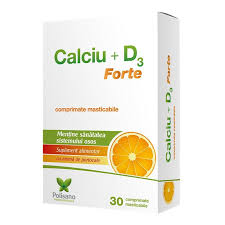 Calciul cu vitamina d3 sunt o combinatie de succes pentru prevenirea si tratamentul osteoporozei, in special in cazul femeilor cu varsta de peste 50 de ani. Calciu Vitamina D3 Forte 30 Comprimate Masticabile Pret 9 6 Lei Farmacia La Pret Mic