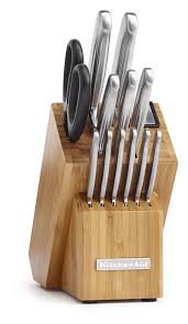 Shop Kitchenaid Featuring Classic Forged 14 Piece Brushed Stainless Knife Set Kkfss14bo To Be Prepared For Any Stainless Steel Cutlery Cutlery Set Knife Sets