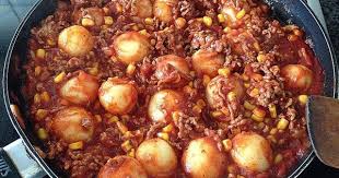 Hackpfanne Mit Mini Knodel Von Liebilein1964 Chefkoch Gerichte Mit Hackfleisch Knodel Rezept Hack Pfanne
