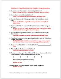 Fidel Castro S Cuban Missile Crisis Letter Cold War Primary Source Worksheet