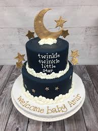 Boy Black And Gold Baby Shower Cake Pin By Edible Art Cake Shop On Cakes Baby Shower Moon Baby Shower Twinkle Twinkle Baby Shower Space Baby Shower