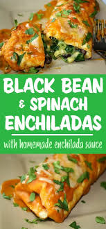 Black Bean Spinach Enchiladas Vegan The Garden Grazer Recipe Vegetarian Dishes Vegetarian Enchiladas Spinach Enchiladas