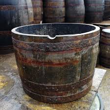Points of interest ● hardwood half barrel ● vintage wooden trough ● banded cylinder terracotta planters ●. Oak Whiskey Half Barrel Planters Celtic Timber