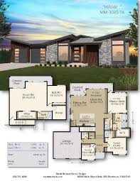 Hillside House Plan Modern Daylight Home Design With Basement House Plans Basement House Plans Big Modern Houses
