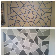 Black And White Geometric Wall Design Geometric Accent Wall Geometric Wall Paint Wall Paint Designs Accent Wall Paint