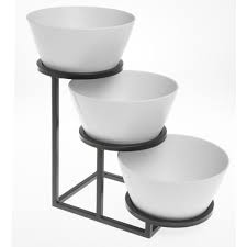 Maybe you would like to learn more about one of these? Expressly Hubert Cerve Collection Black 3 Tier Large Round Bowl Holder 8 L X 22 W X 13 H