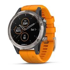 Action Country Garmin Fenix 5 Plus Sapphire Titanium With Solar Flare Orange Band 12 Interest Free Installments