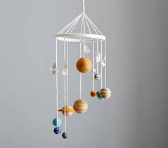 Planet Wool Ceiling Mobile Hanging Mobile Space Themed Nursery Space Wall Decals