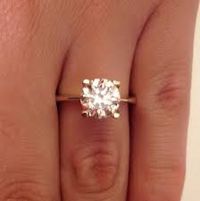 Solitaire Diamond With A Simple Thin Band Dream Ring But In White Gold Sapphire Diamond Engagement Solitaire Engagement Ring Diamond Engagement Rings