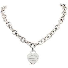 Preowned Tiffany Co Sterling Silver Please Return To Heart Necklace Sterling Silver Heart Jewelry Tiffany And Co Necklace Sterling Silver Choker Necklace