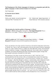 Frumento, riso e mais nella storia delle società umane, prefazione di luigi bernabò brea, bologna, 1995; Doc The Renaissance Of The Bantu Languages In Literature Susanna Iacona Salafia Academia Edu