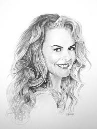 Nicole Kidman Portrait Pencil Sketch Portrait Nicole Kidman