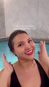 “Show me your lashes under the pouring rain”? Check that! We’ll do a  waterfall when we find one ☝️ **do not attempt if it is your first time  with your new lashes