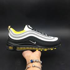 Nike Air Max 97 Mens Black And White Nike Air Max 97 Amarillo Black White Yellow Mens Womens Shoes Release Date 921522 005 Anpkick Com Nike Air Max 97 Nike Air Max Women Shoes