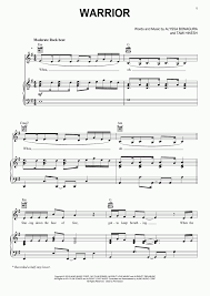 Warrior Piano Sheet Music Onlinepianist