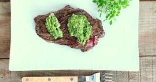 My Culinary Curriculum Bavette D Aloyau Et Son Pesto Aux Echalotes Et Bas Bavette Pesto Echalotes