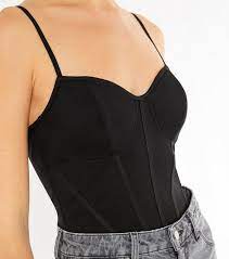 Check spelling or type a new query. Schwarzer Bustier Body Mit Netzstoff New Look
