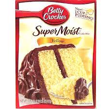Betty Crocker Yellow Cake Super Moist Cake Mix Baking Mixes Baking Cooki Betty Crocker Yellow Cake Recipe Frozen Snack Betty Crocker Cake