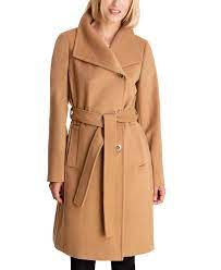 Shop for michael kors camel coat women's jackets & coats at pricegrabber. Michael Kors Petite Asymmetrical Belted Coat Created For Macy S Reviews Coats Petites Macy S