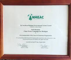 Karen gleason, clarence kroupa and cindy mikesell dyer. Seth Bernard Clean Water Campaign Team Win Nmeac Award Title Track