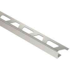 Schluter Systems Jolly Polished Nickel Anodized Aluminum 1 2 In X 8 Ft 2 1 2 In Metal Tile Edging Trim A125atg The Home Depot Tile Edge Trim Tile Edge Polished Nickel