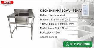 Stainless steel is the most common material used in the development of sinks. Harga Sink Dapur Stainless Steel Rmh