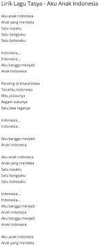 Lagu Aku Anak Indonesia Diciptakan Oleh