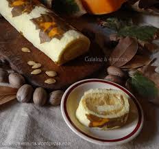Decorated Swiss Rolls Biscuit Roule A La Mousse De Potiron Et Au Noix Pour Le Daring Kitchen D Octobre Biscuit Roule Cuisine Recette Entremet